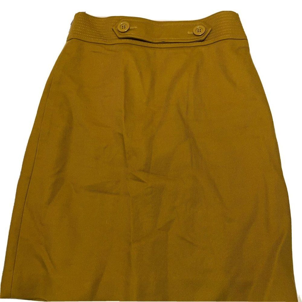 Ann Taylor Woman’s Sz 2 A Line Skirt Lined Stretch Knee Length Buttons